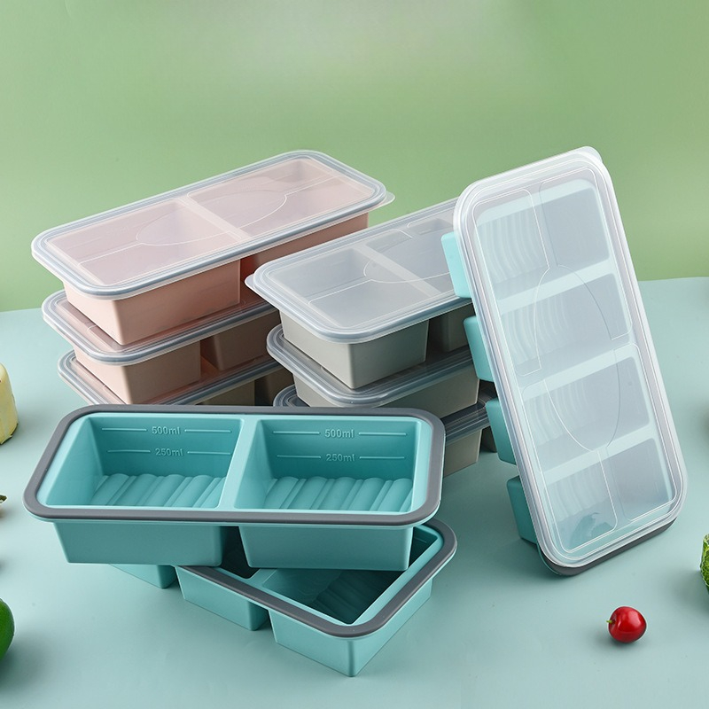 Meal Prep With Rice - Souper Cubes ,Silicone Freezer Molds for