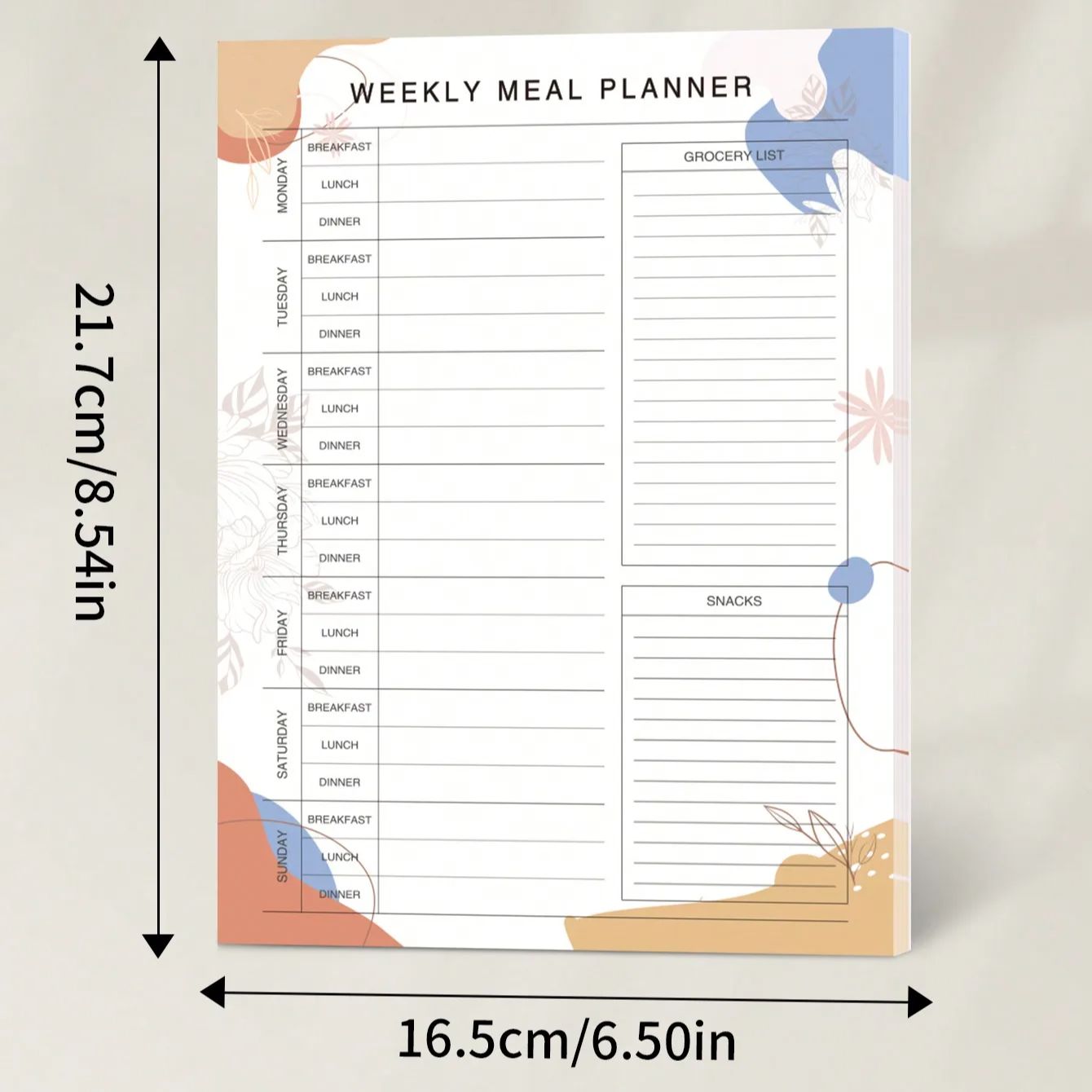 Meal Prep Weekly - Magnetic Weekly Meal Planner Pad for