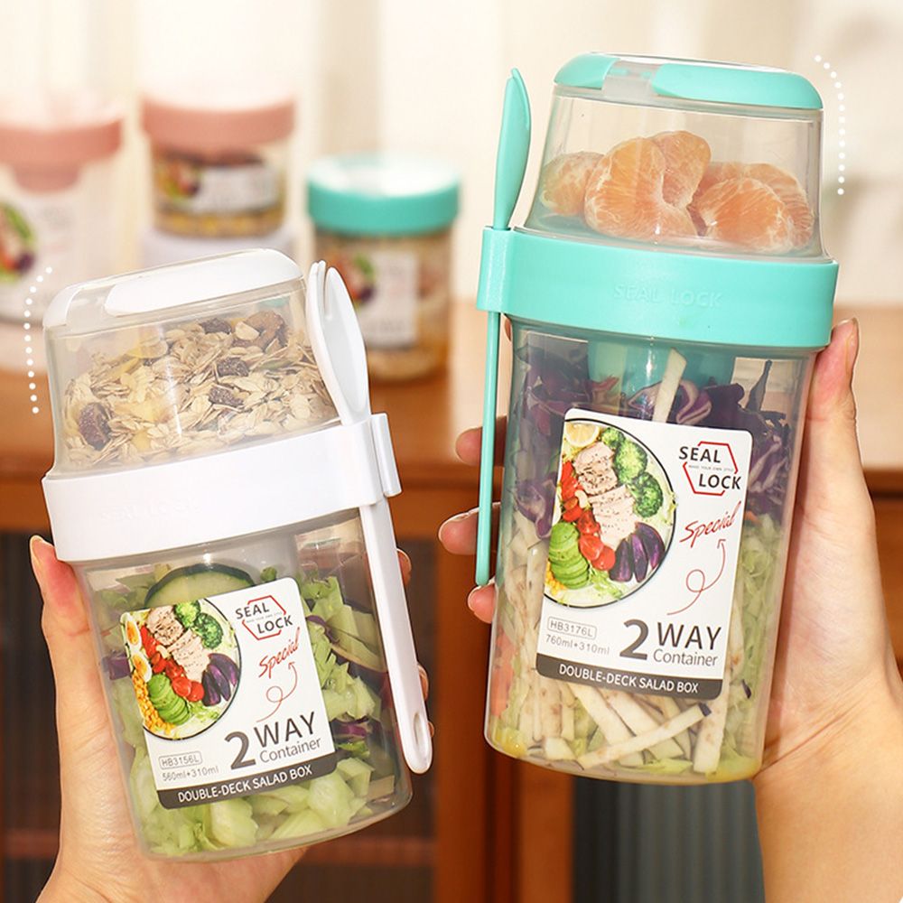 Meal Prep Chia Pudding - Double-layer Fresh-keeping Box Yogurt Nut Fresh-keeping