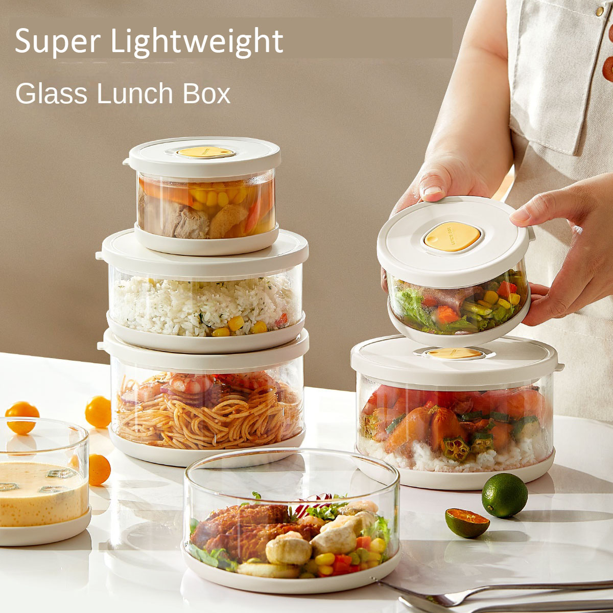 Glass Food Storage Container A - Meal Prep With Rice reseña y precio