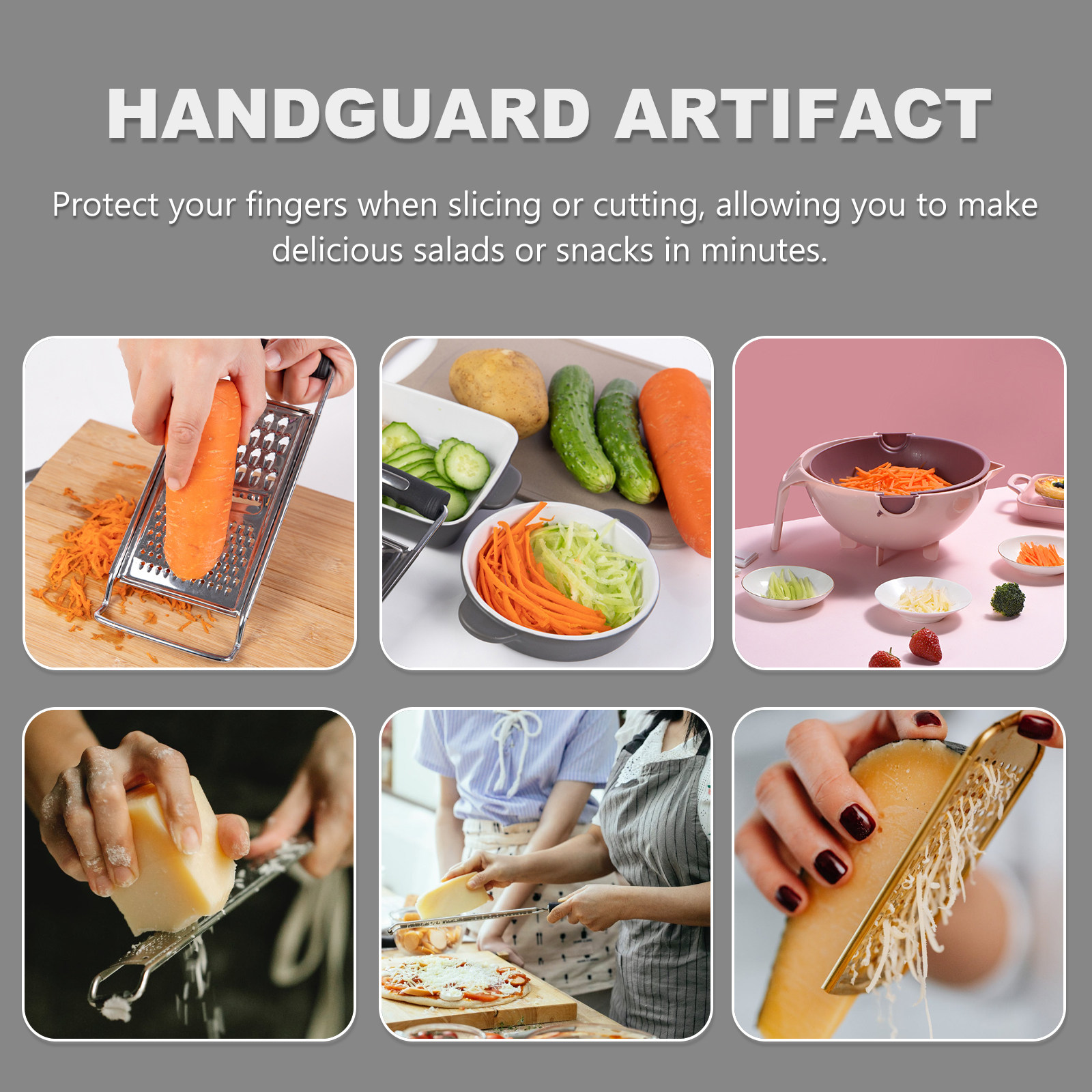 2Pcs Food Safety Holder Sturdy - Mandoline Slicer Guard reseña y precio