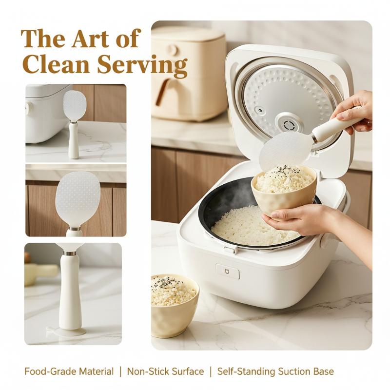 Magnetic Rice Paddle With Suct - Meal Prep With Rice reseña y precio