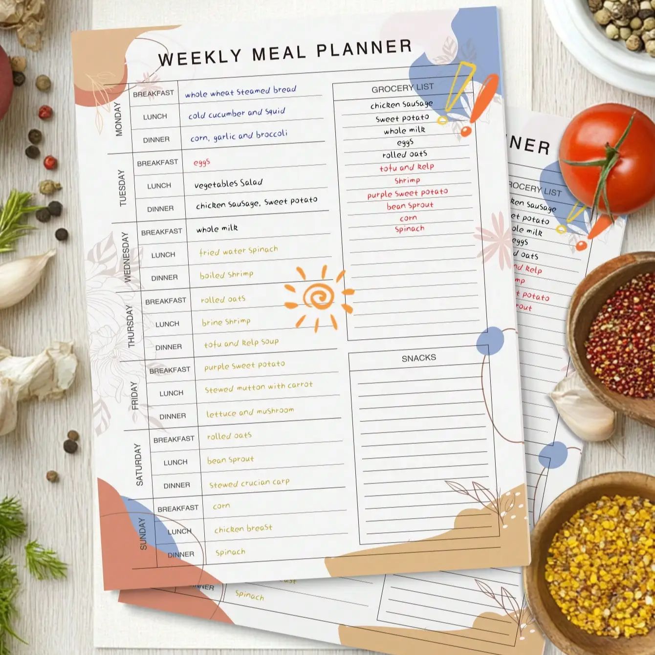 Magnetic Weekly Meal Planner P - Meal Prep Weekly reseña y precio