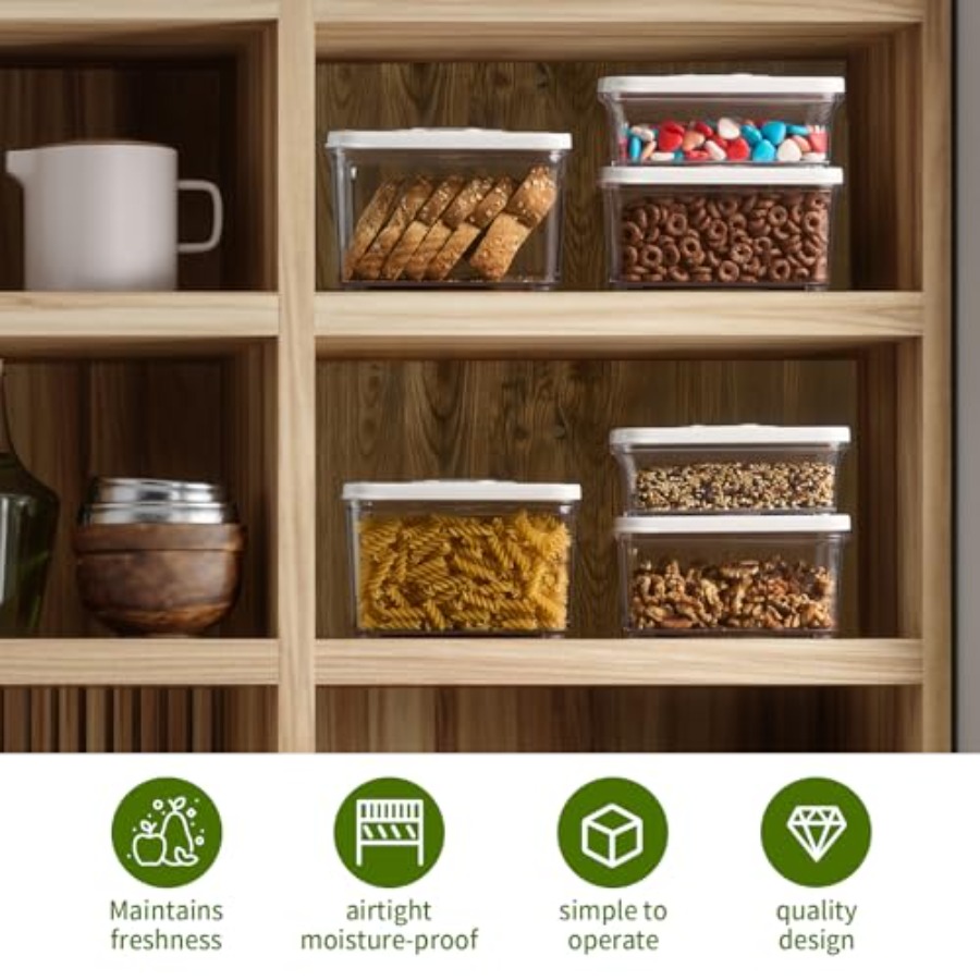 One-Touch Electric Vacuum Seal - Meal Prep Vacuum Seal Containers reseña y precio