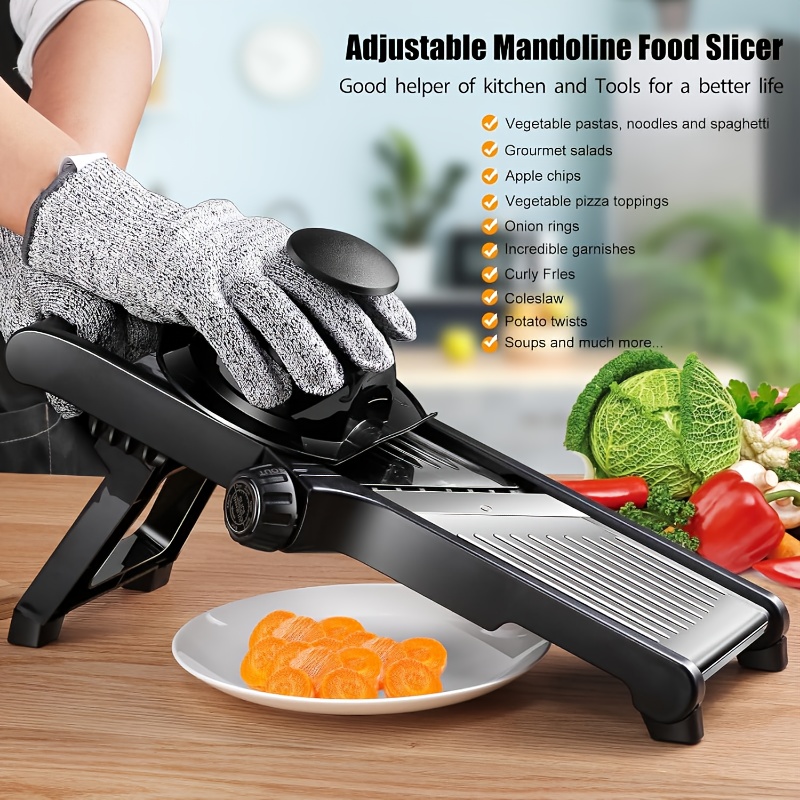 Stainless Steel Mandoline Slic - Mandoline Slicer Guard reseña y precio