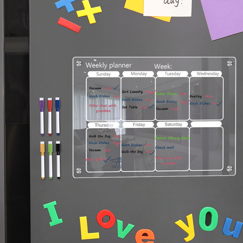 Fridge Magnet Calendar Board W - Meal Prep Weekly reseña y precio