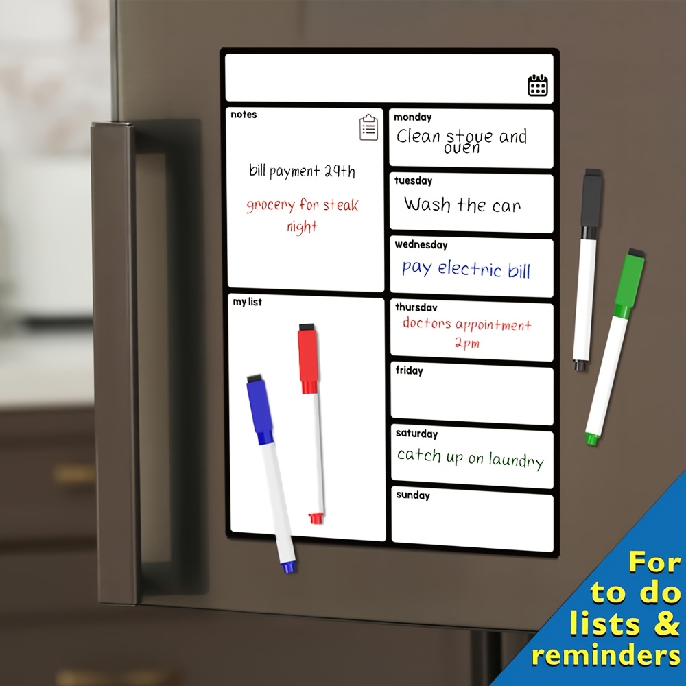 A3 Magnetic Whiteboard Fridge  - Meal Prep Weekly reseña y precio
