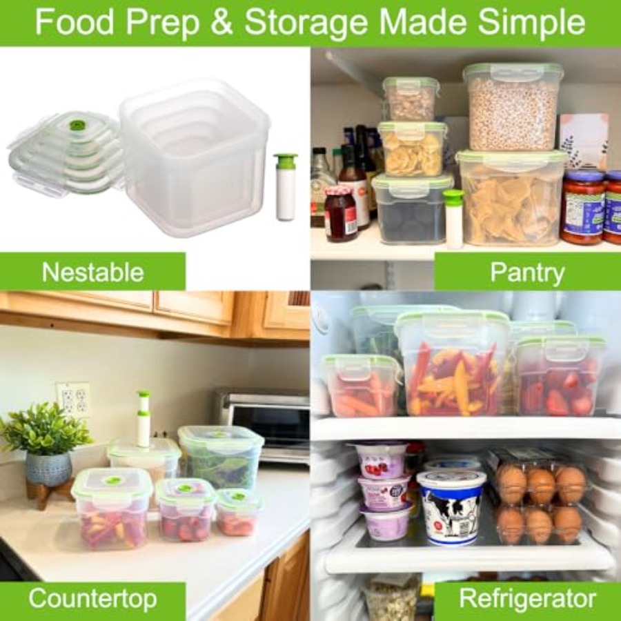 Vacuum Seal Food Storage Conta - Meal Prep Vacuum Seal Containers reseña y precio