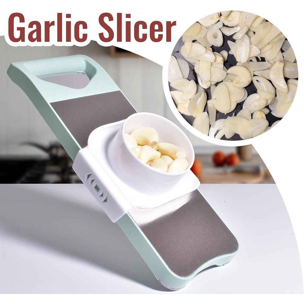 6-Blade Mandoline with Hand Gu - Mandoline Slicer Guard reseña y precio