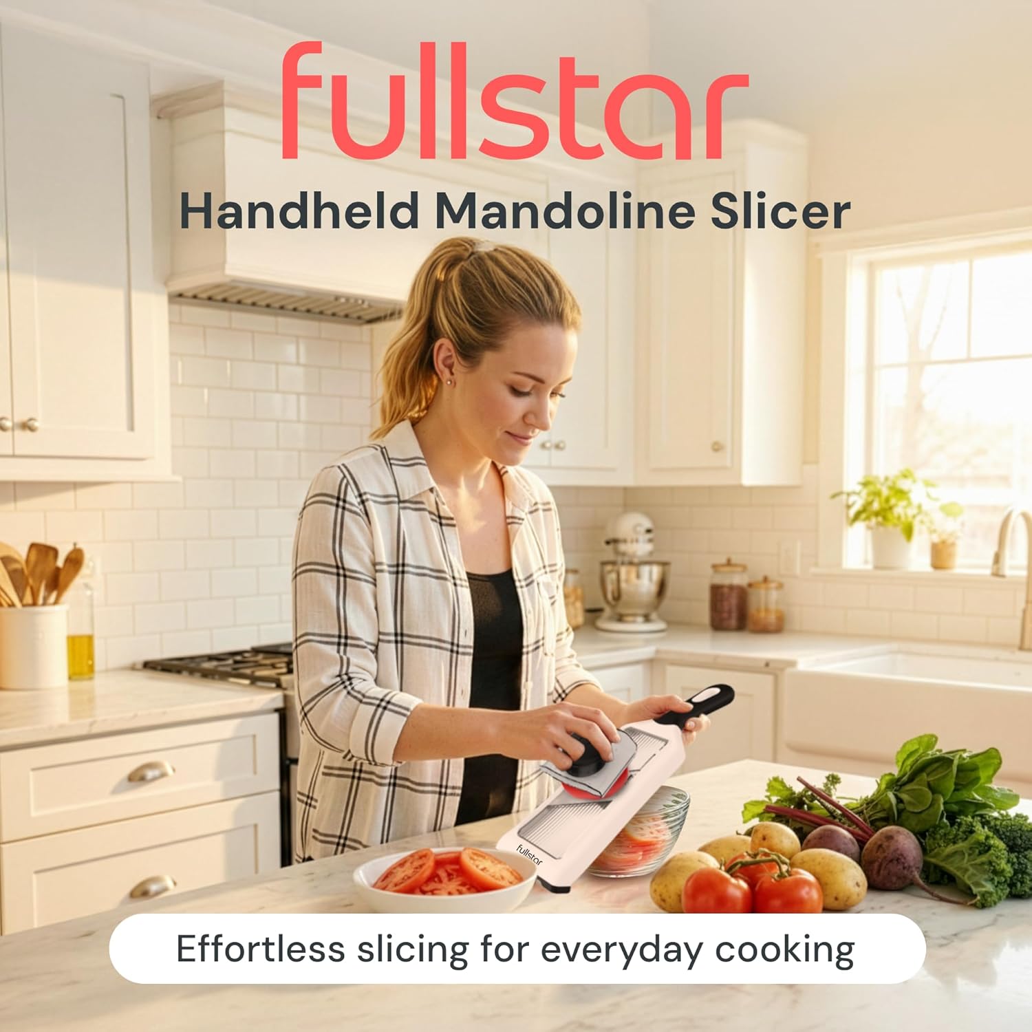 2-in-1 Handheld Mandoline Slic - Mandoline Slicer Guard reseña y precio