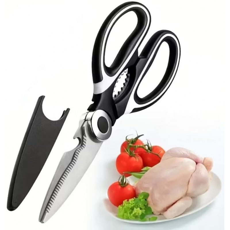 Stainless Steel Kitchen Shears - Meal Prep Chicken reseña y precio