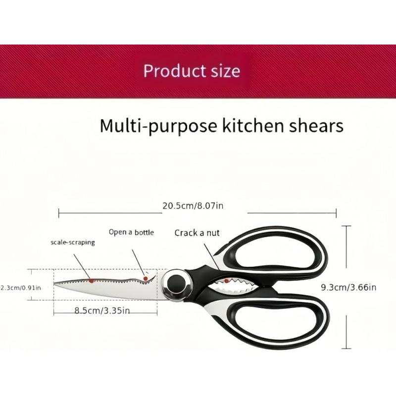 Stainless Steel Kitchen Shears - Meal Prep Chicken reseña y precio