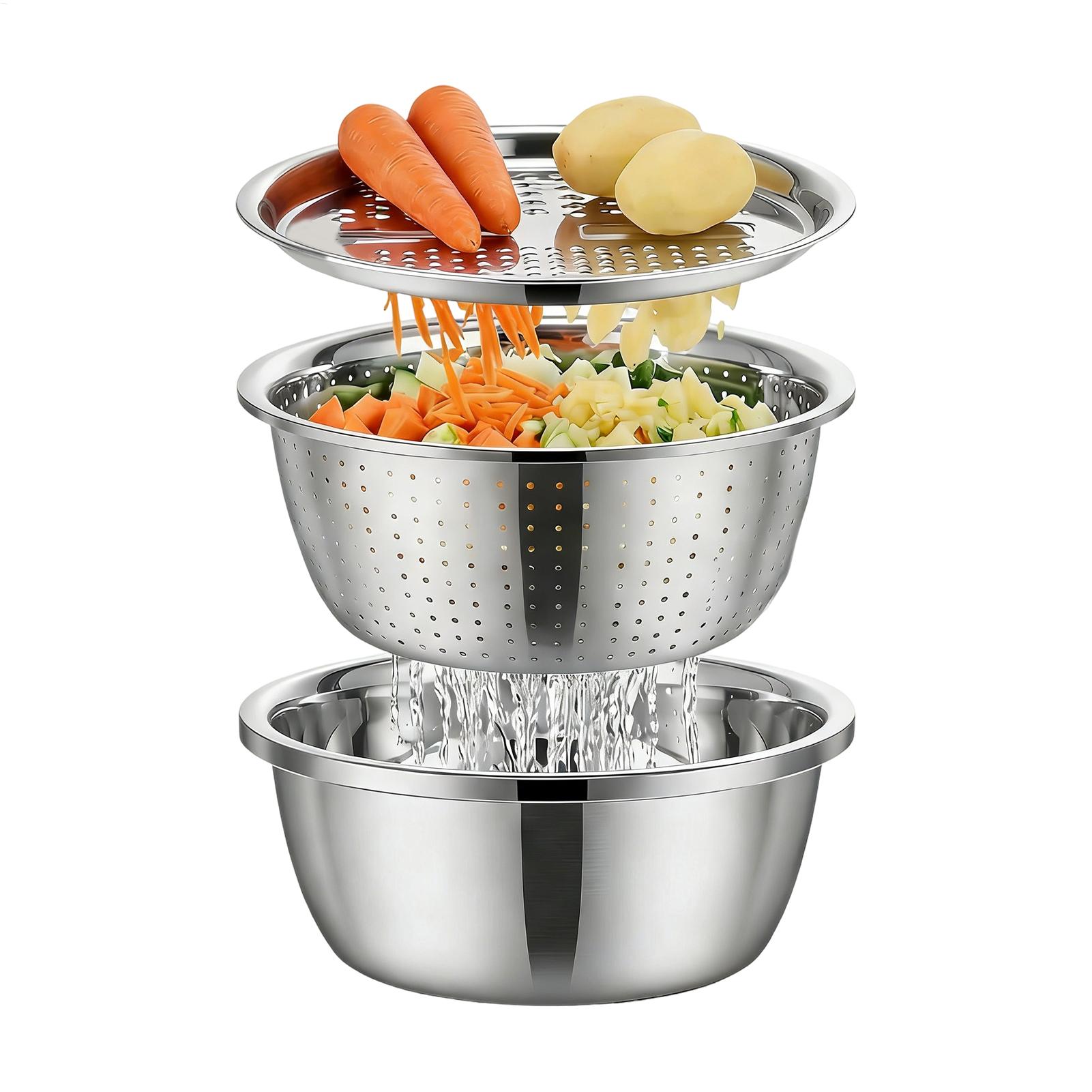 Stainless Steel Colander Strai - Meal Prep With Rice reseña y precio