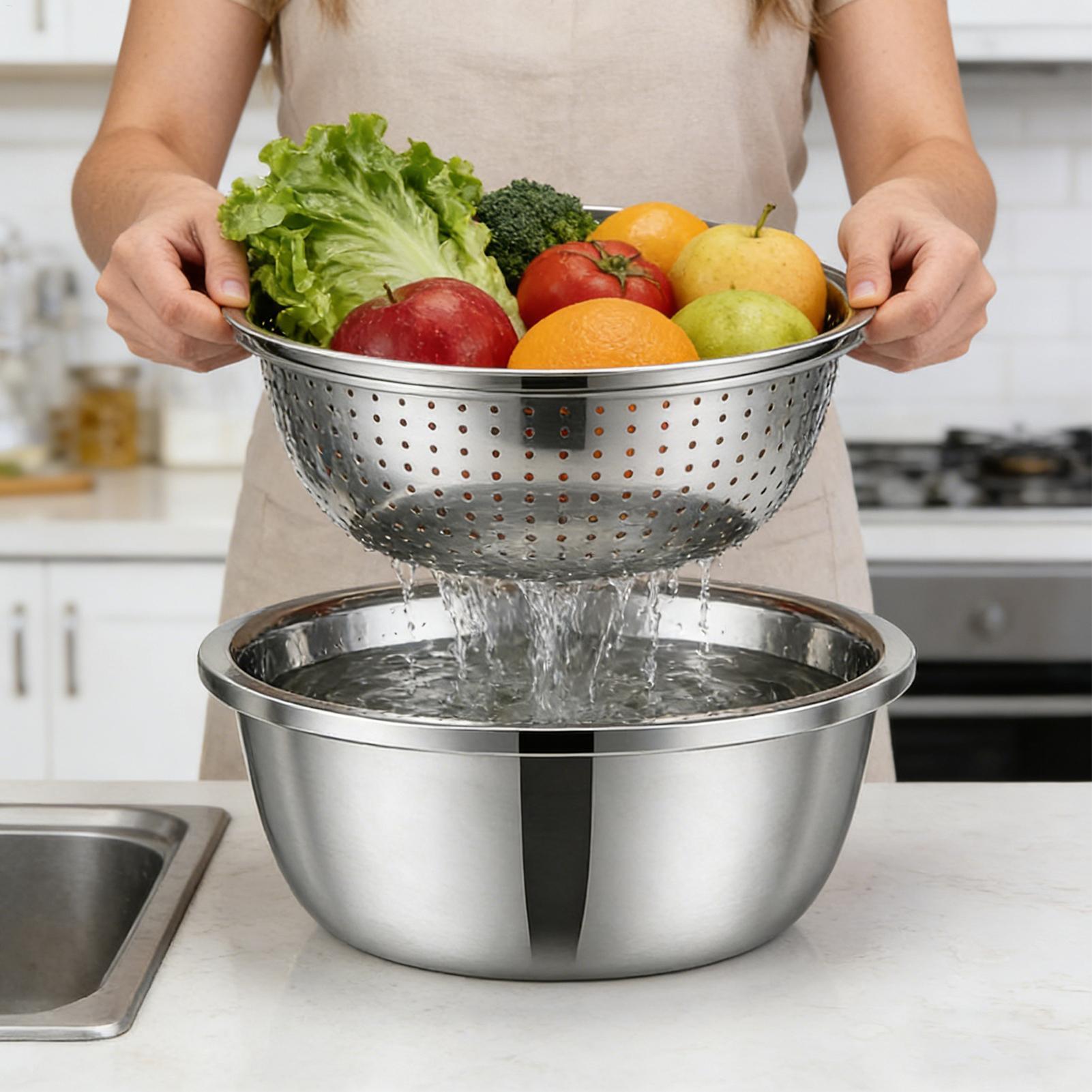 Stainless Steel Colander Strai - Meal Prep With Rice reseña y precio