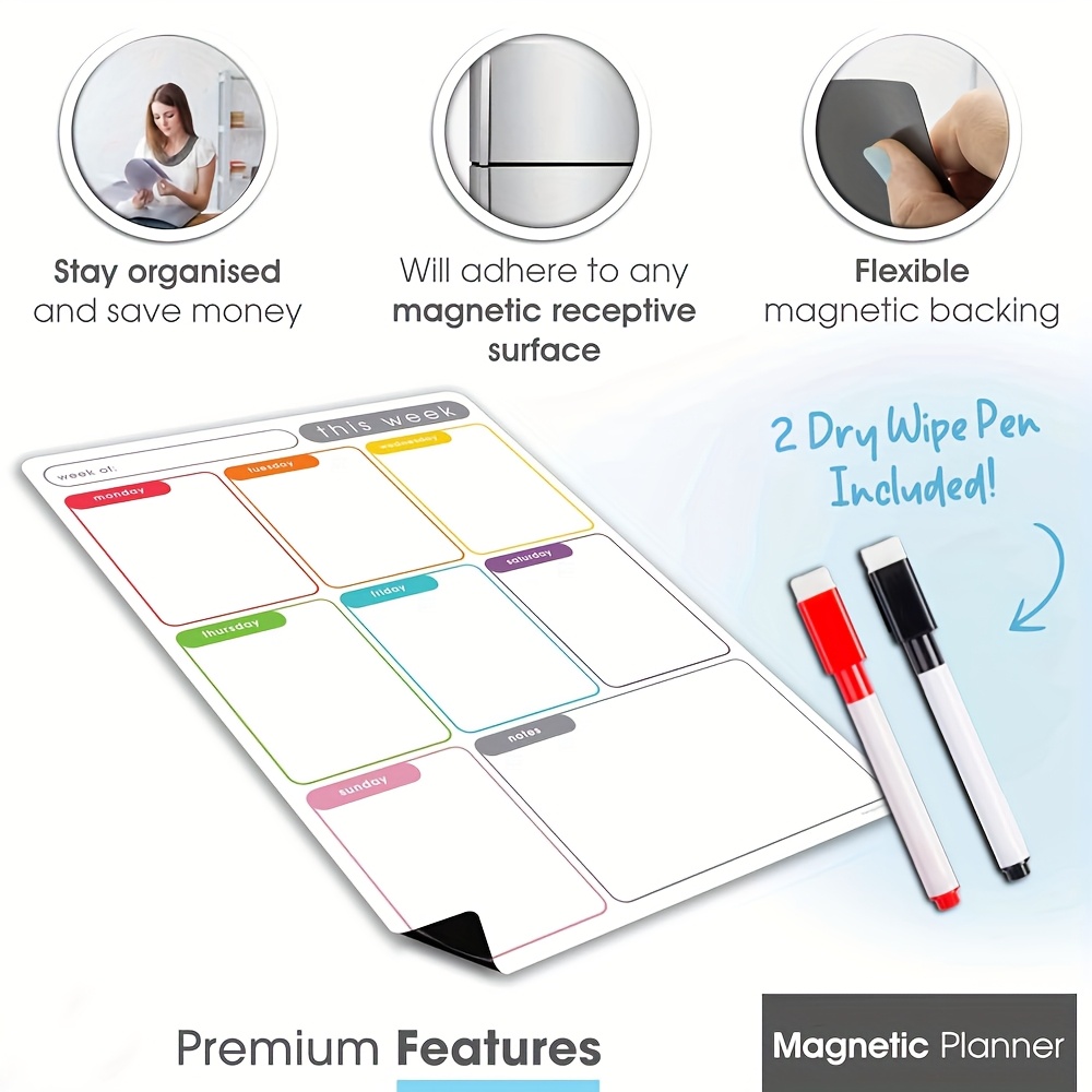 A4 Magnetic Weekly Planner, Er - Meal Prep Weekly reseña y precio