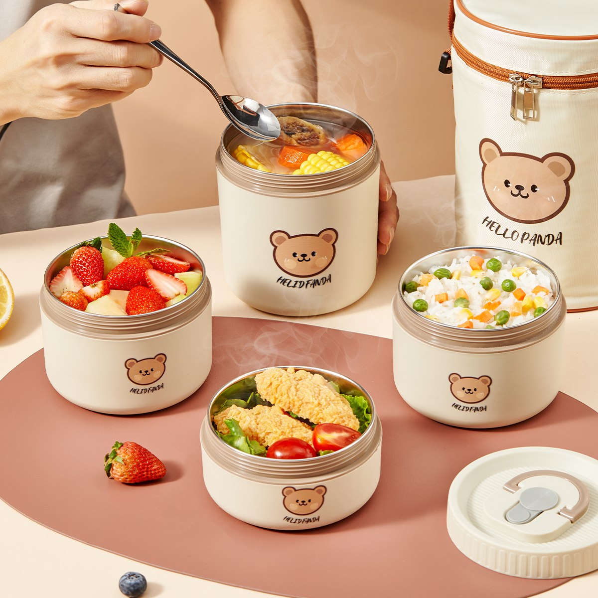 WORTHBUY Portable Insulated Lu - Meal Prep Chia Pudding reseña y precio