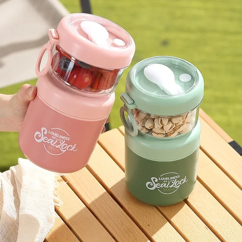 Double Layer Salad Cup Oatmeal - Meal Prep Chia Pudding reseña y precio