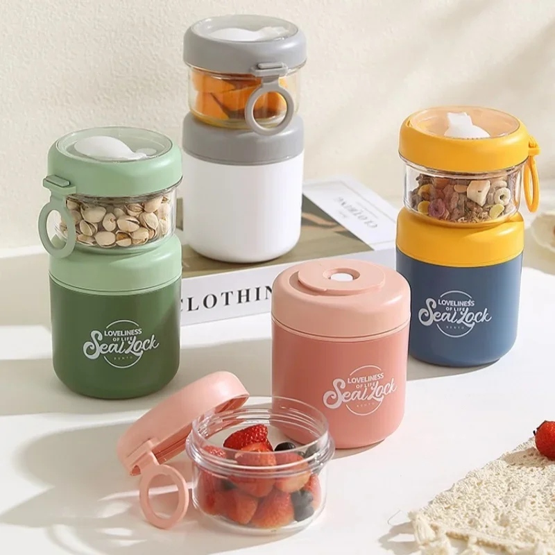 Double Layer Salad Cup Oatmeal - Meal Prep Chia Pudding reseña y precio