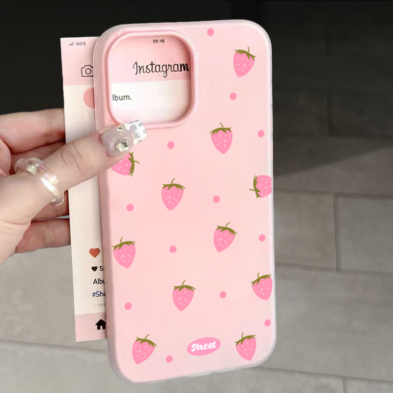 Sweet Pink Strawberry Pattern  - Strawberry Huller reseña y precio