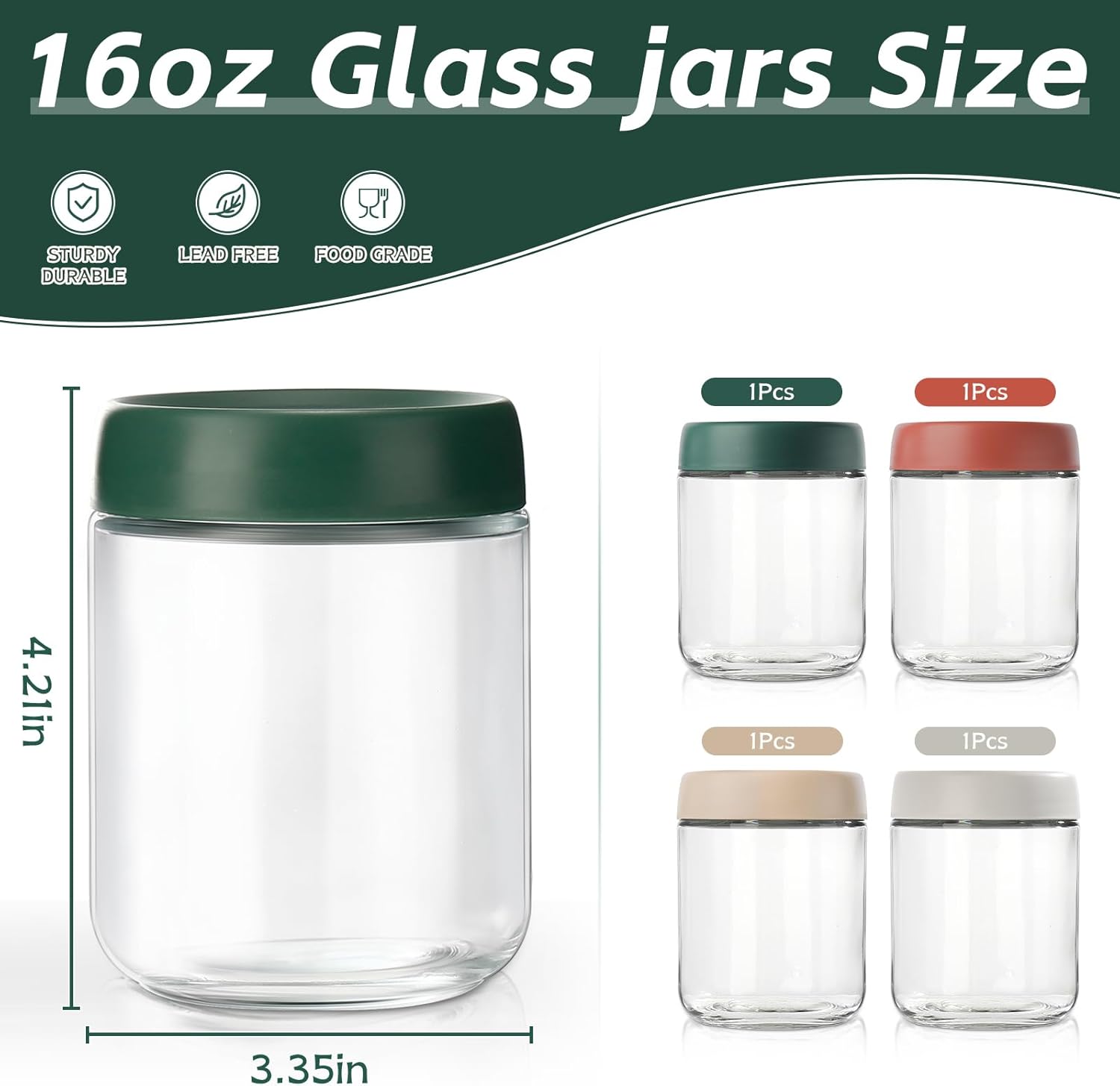 Glass Overnight Oats Container - Meal Prep Chia Pudding reseña y precio