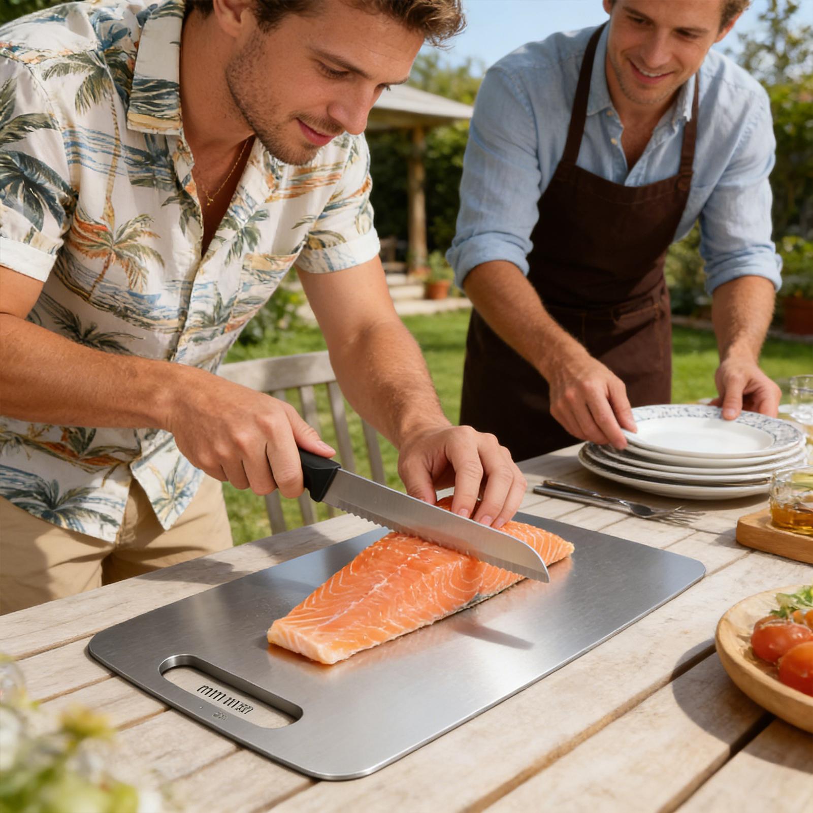 Stainless Steel Chopping Board - Meal Prep Chicken reseña y precio