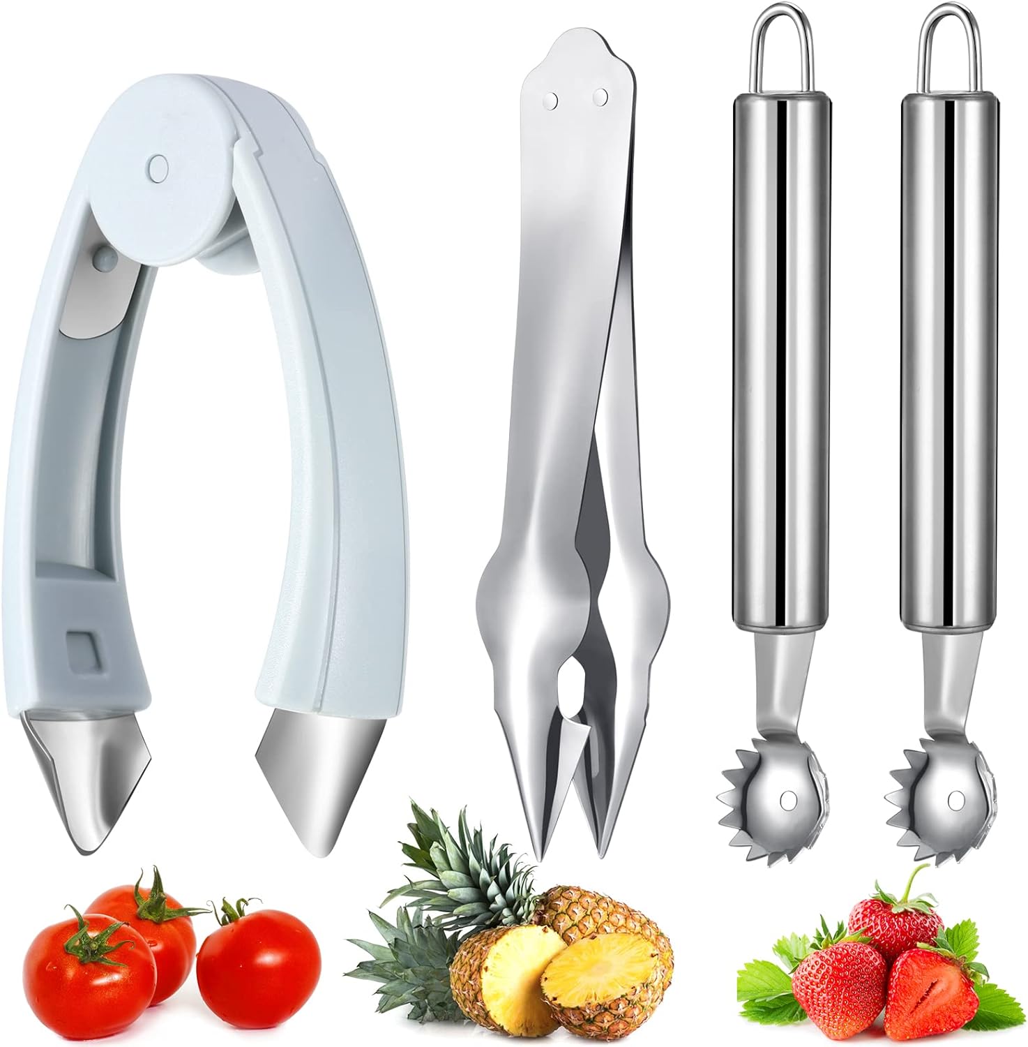 4-Piece Strawberry Huller and  - Strawberry Huller reseña y precio