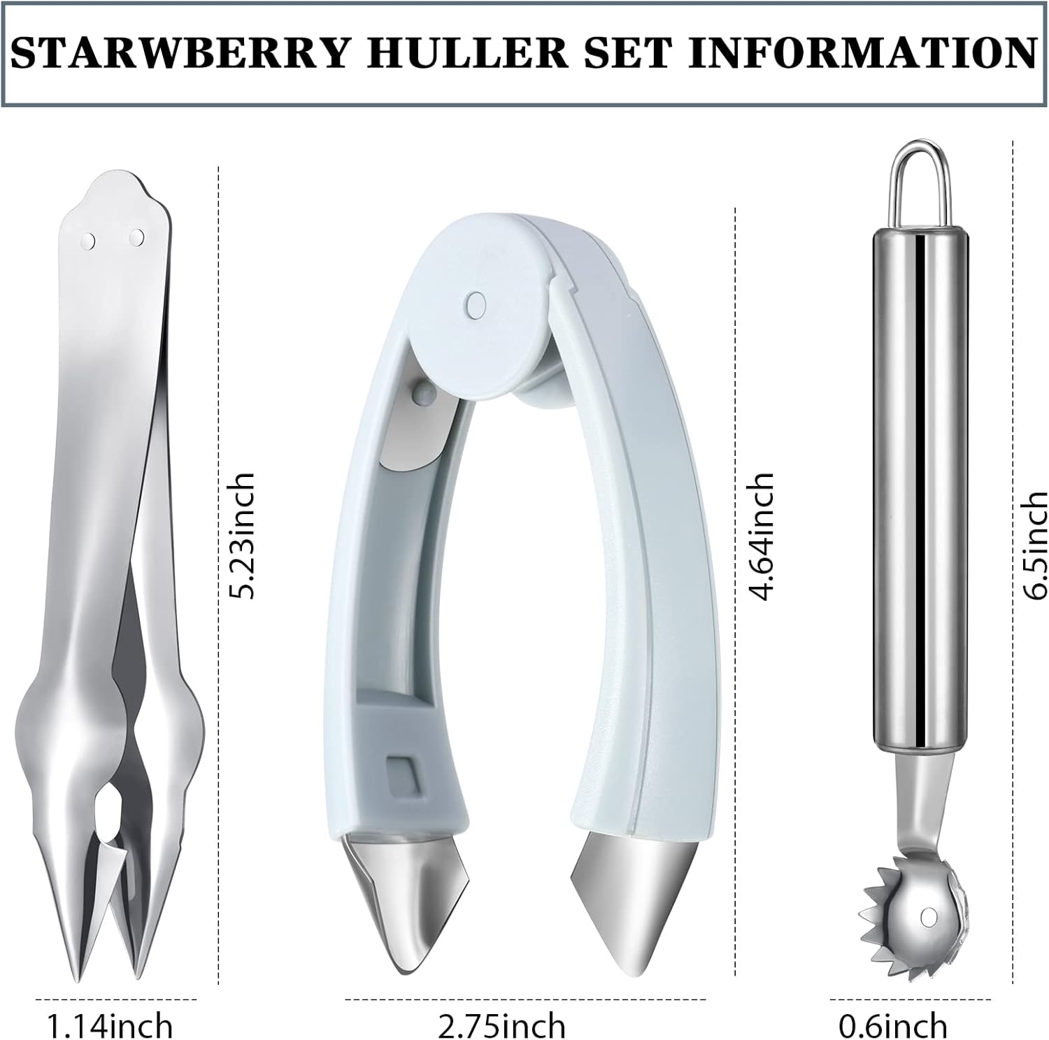 4-Piece Strawberry Huller and  - Strawberry Huller reseña y precio
