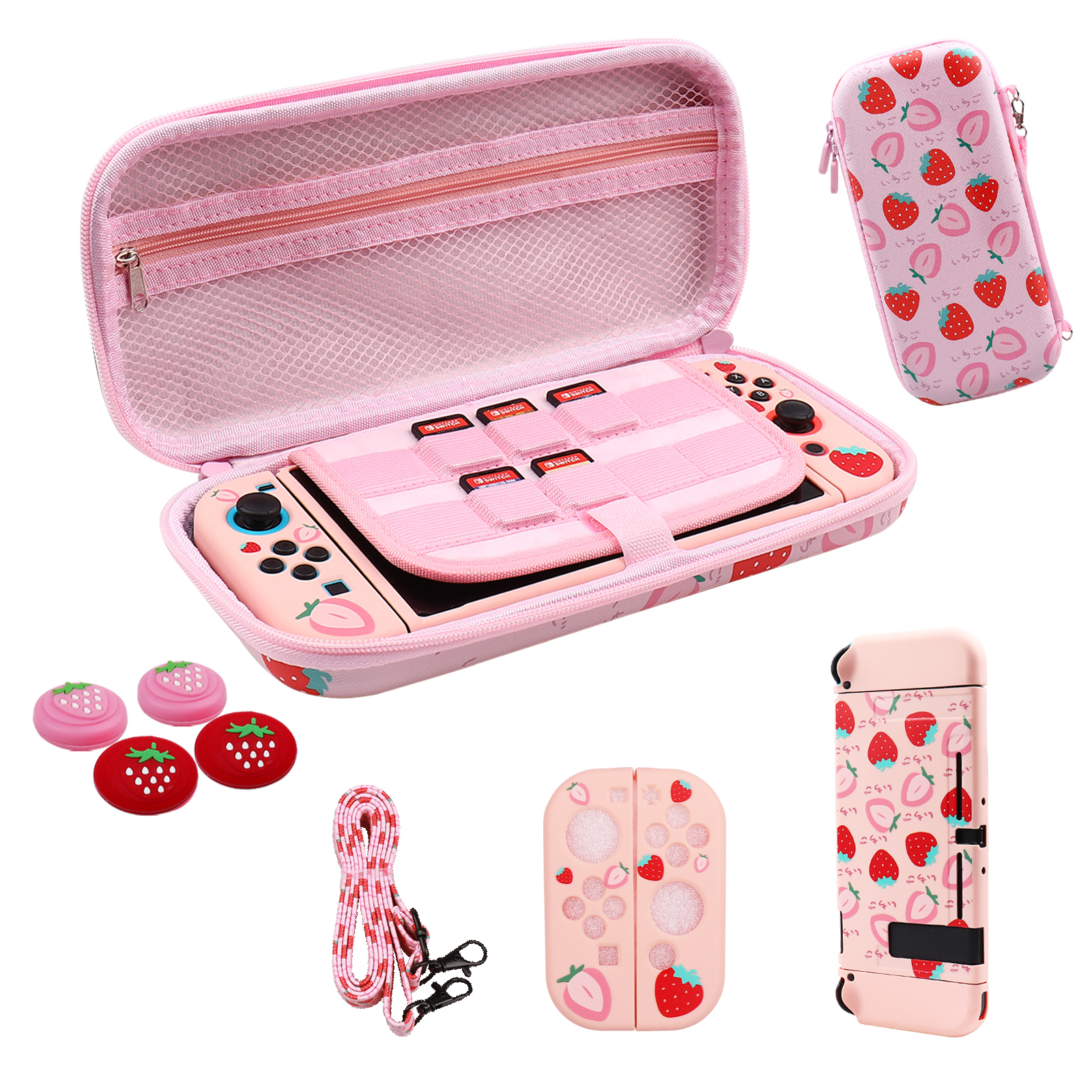 For Switch Carrying Case, EVA  - Strawberry Huller reseña y precio