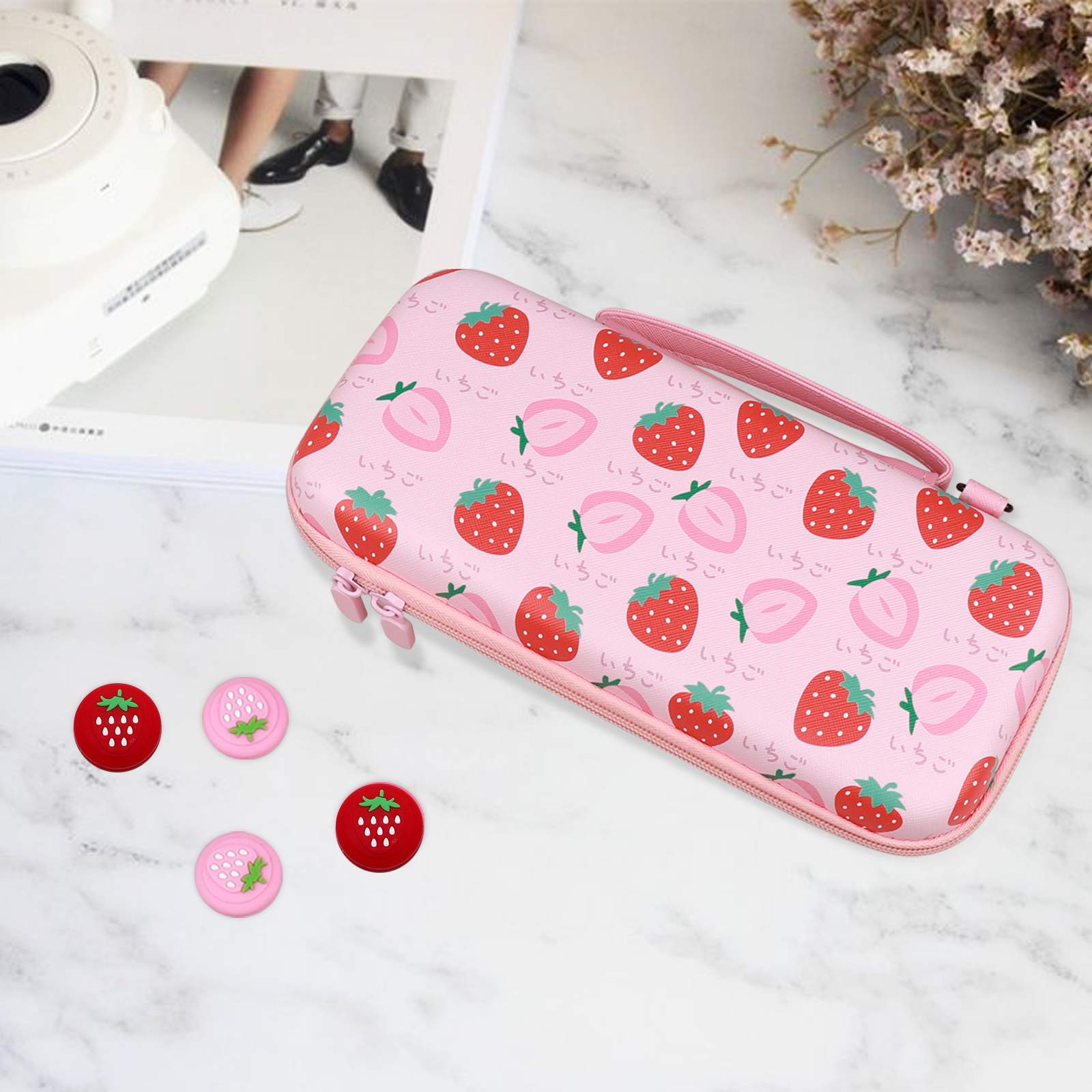 For Switch Carrying Case, EVA  - Strawberry Huller reseña y precio