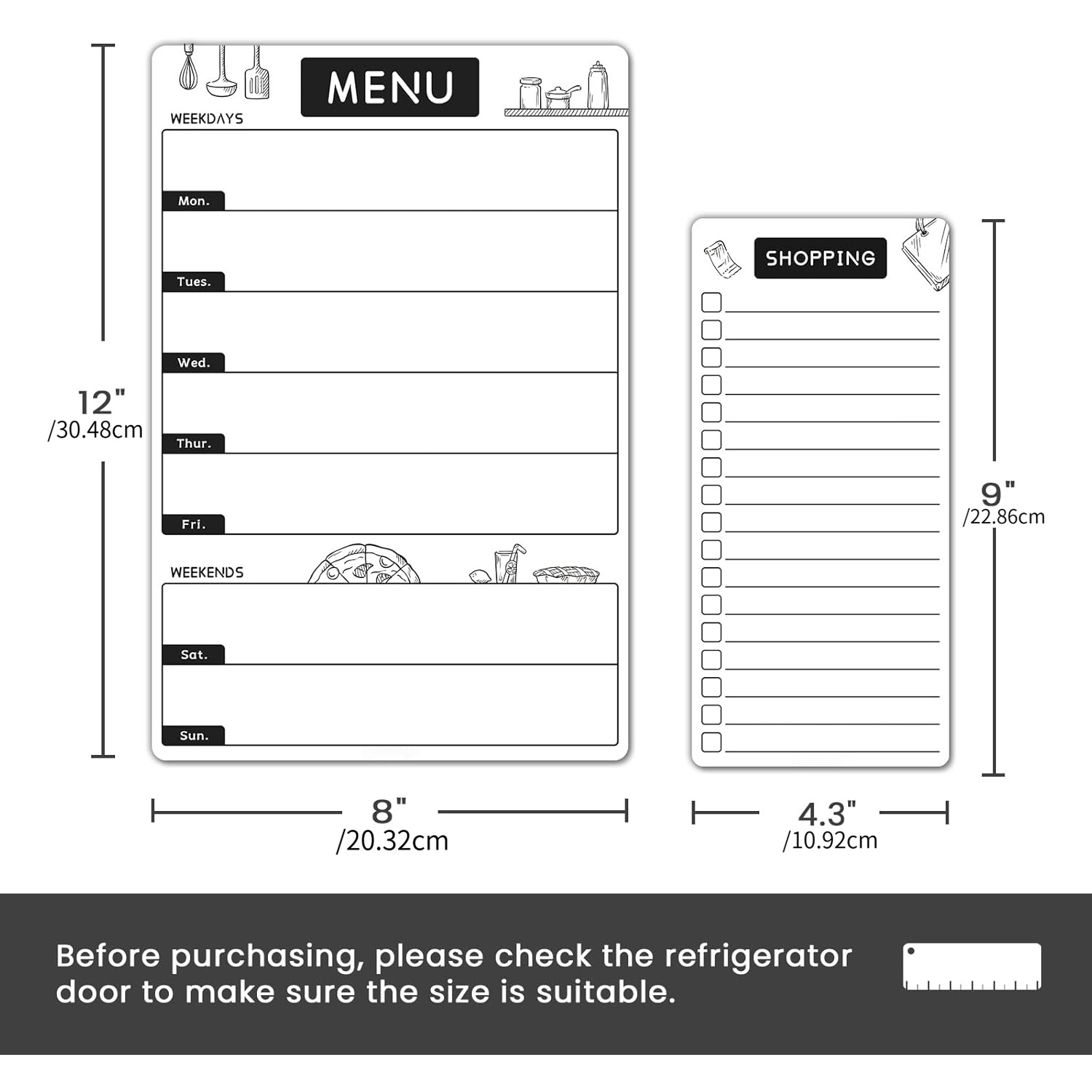 Magnetic Dry Erase Menu Board  - Meal Prep Weekly reseña y precio