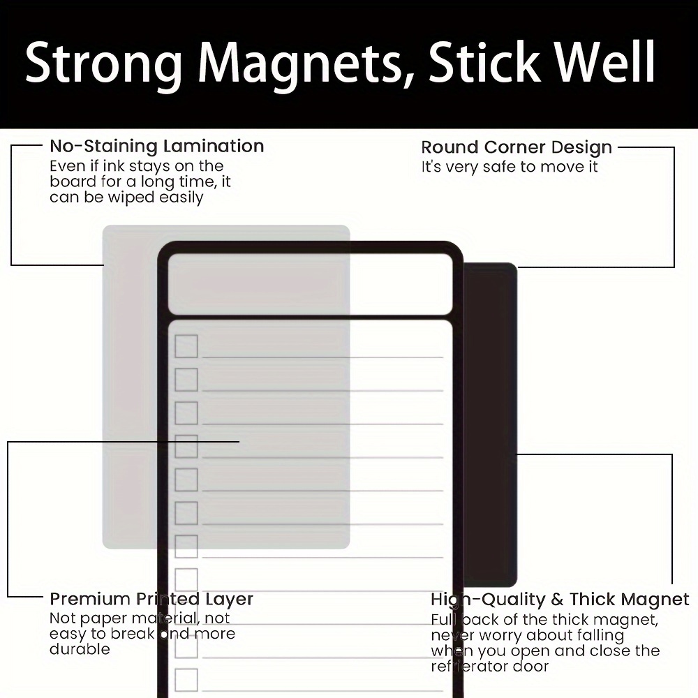 4pcs Magnetic Dry Erase List B - Meal Prep Weekly reseña y precio