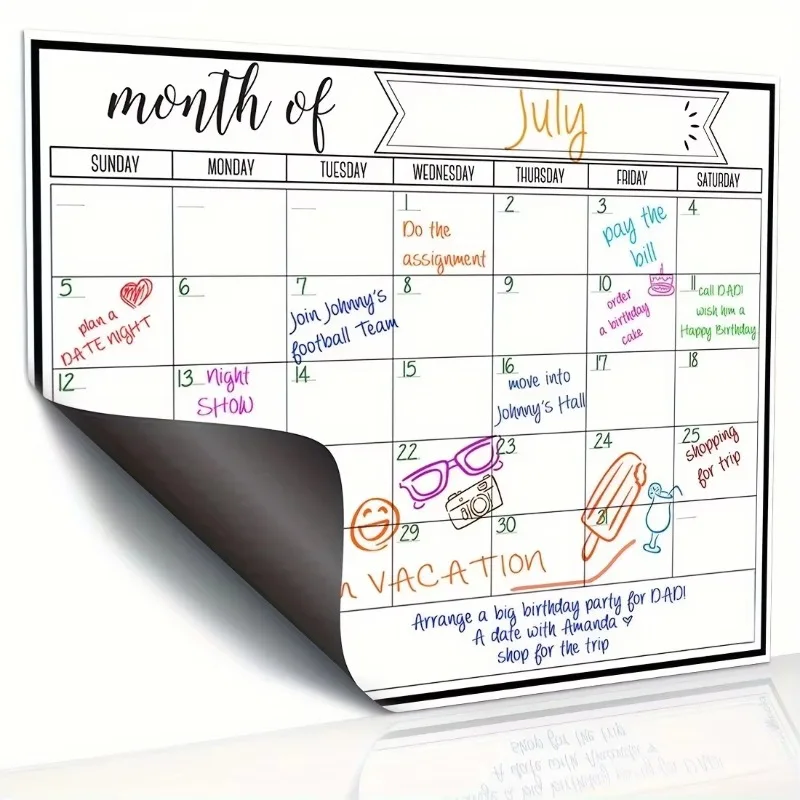 Magnetic Fridge Calendar & Pla - Meal Prep Weekly reseña y precio