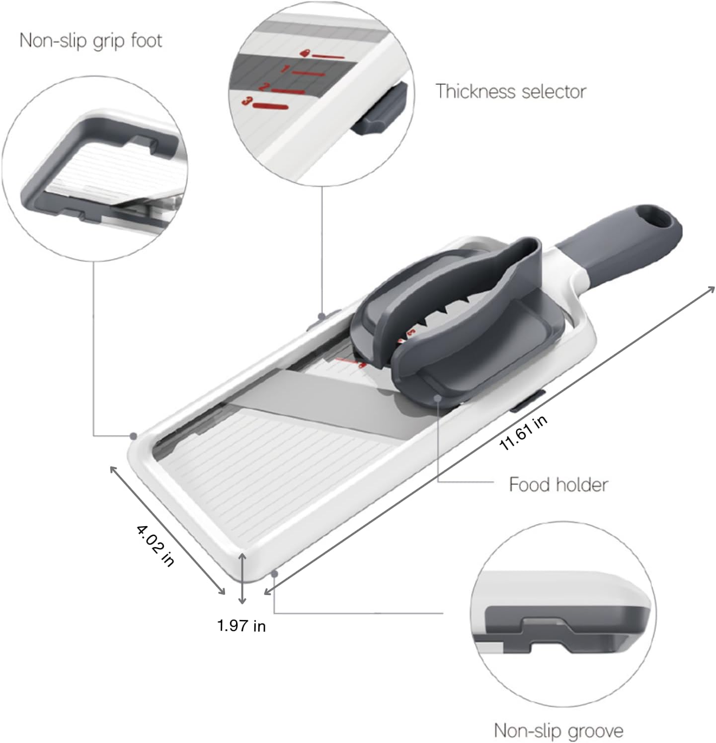 Adjustable Mandoline Slicer –  - Mandoline Slicer Guard reseña y precio