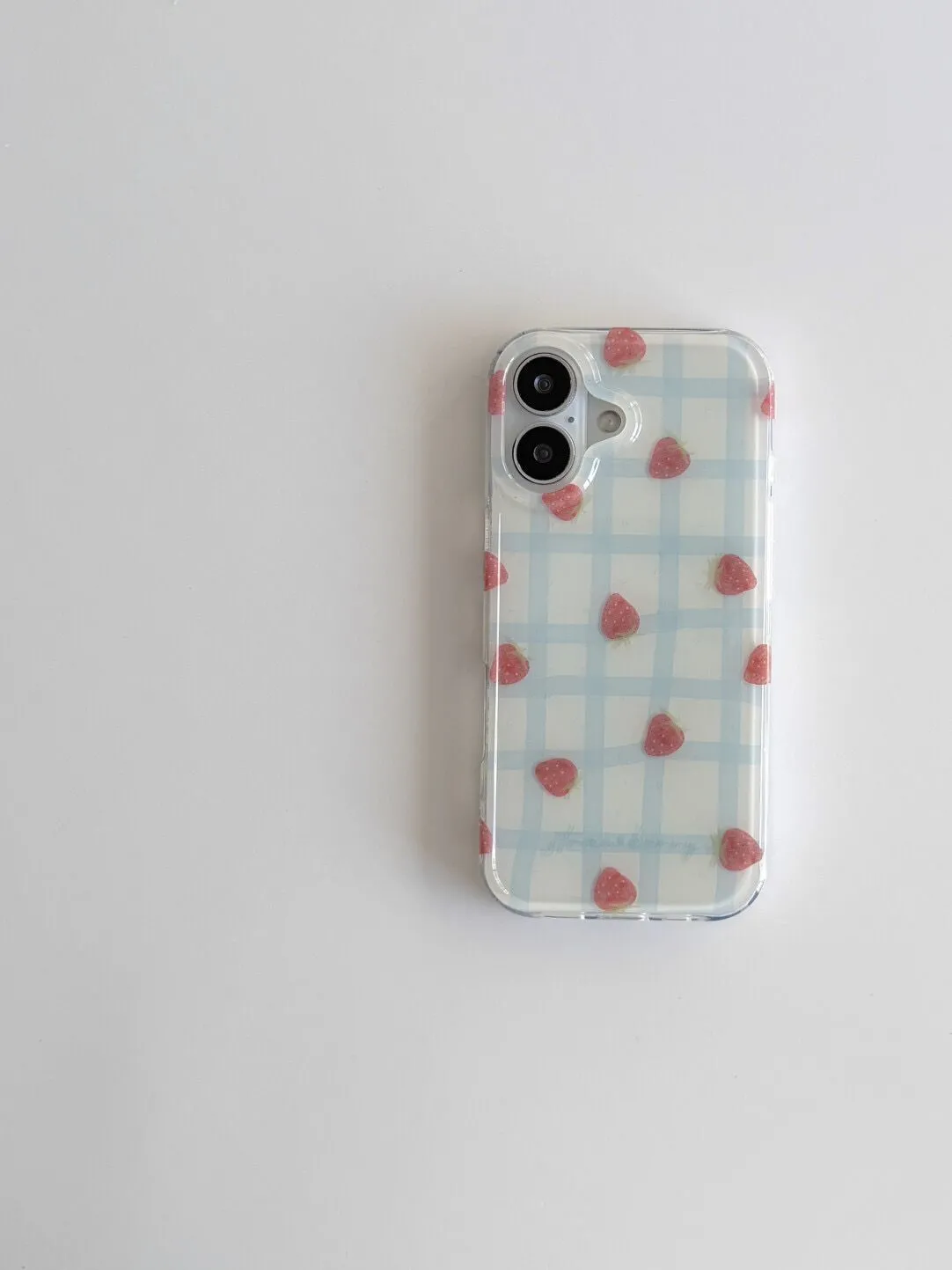 Fresh Blue Grid Pattern Strawb - Strawberry Huller reseña y precio