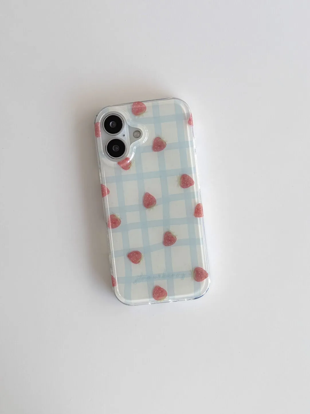 Fresh Blue Grid Pattern Strawb - Strawberry Huller reseña y precio