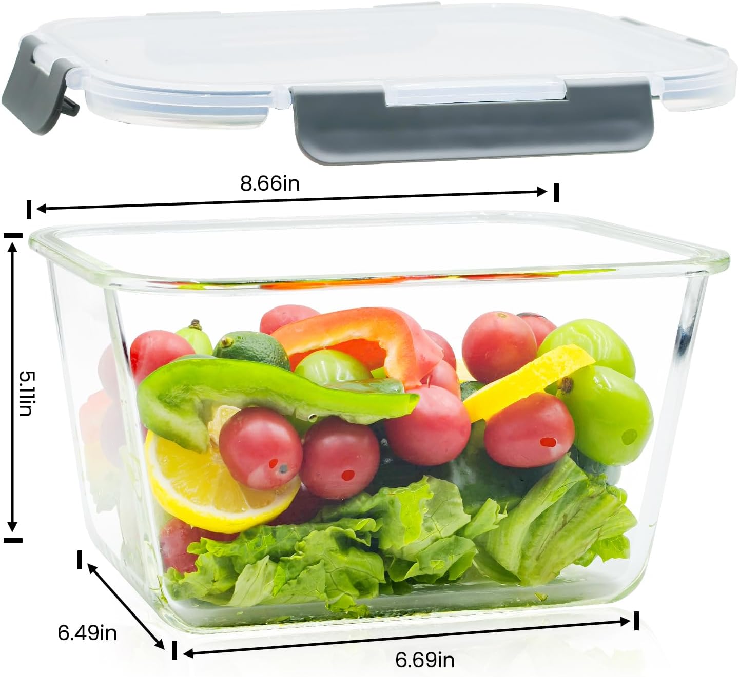 Large Glass Storage Containers - Meal Prep Chicken reseña y precio