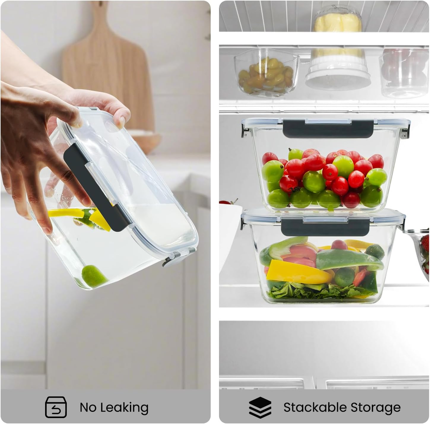 Large Glass Storage Containers - Meal Prep Chicken reseña y precio