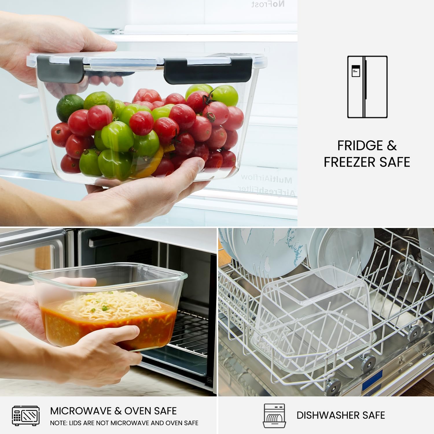 Large Glass Storage Containers - Meal Prep Chicken reseña y precio