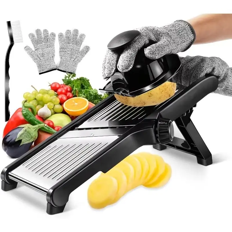 Stainless Steel Mandoline Slic - Mandoline Slicer Guard reseña y precio