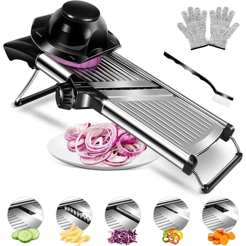 Stainless Steel Mandoline Slic - Mandoline Slicer Guard reseña y precio