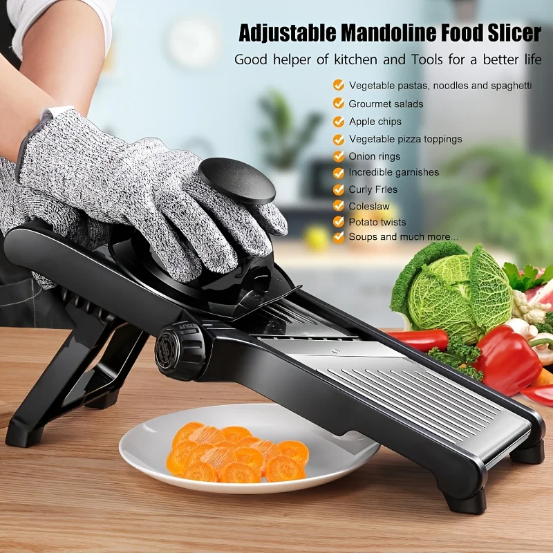 Stainless Steel Mandoline Slic - Mandoline Slicer Guard reseña y precio