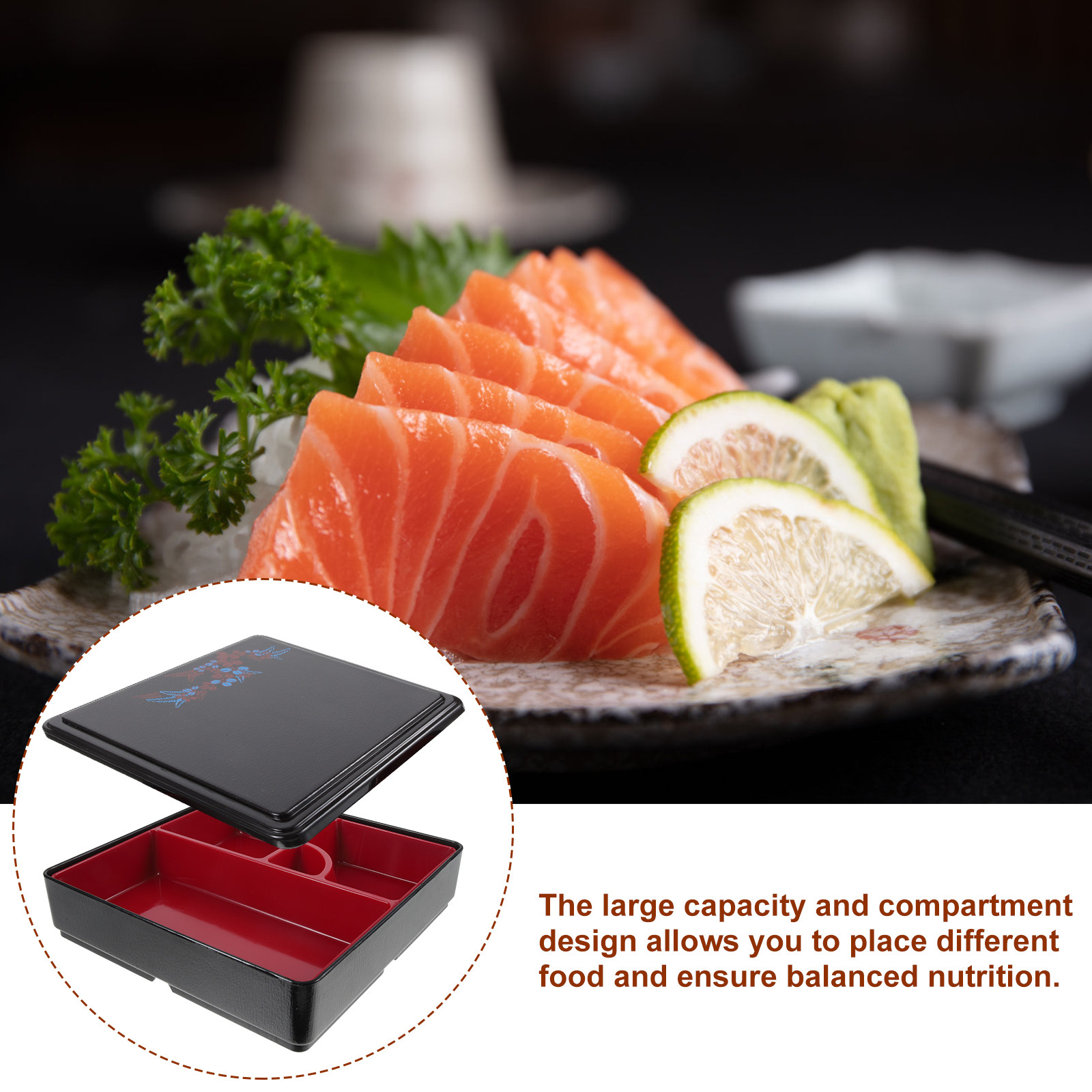 Leak Proof Sushi Bento Box Jap - Meal Prep With Rice reseña y precio