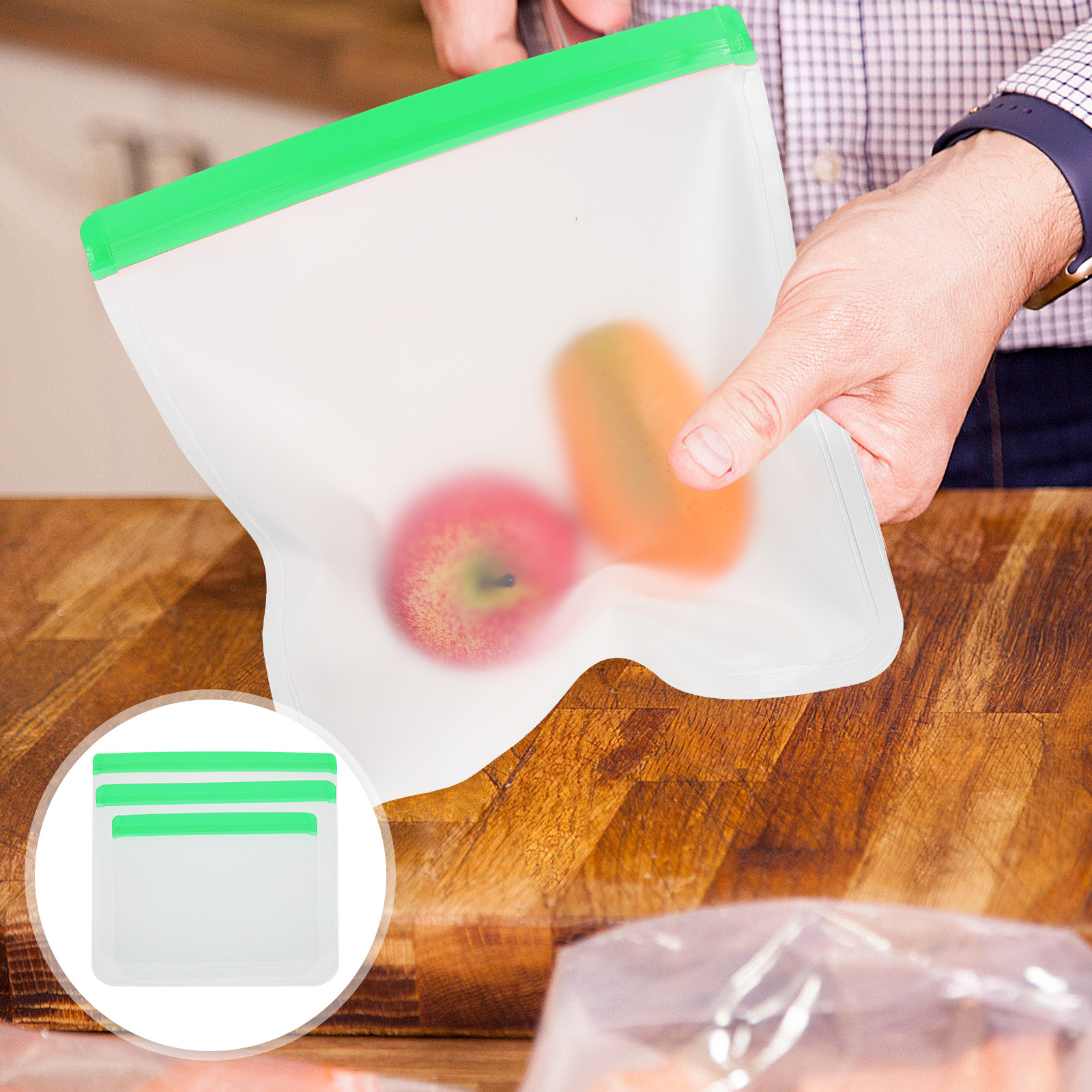 3 Pcs Vacuum Storage Bags Fres - Meal Prep Vacuum Seal Containers reseña y precio