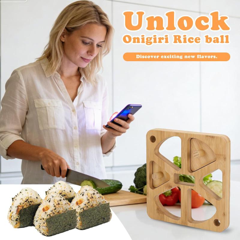 Wooden Onigiri Rice Ball Mold  - Meal Prep With Rice reseña y precio