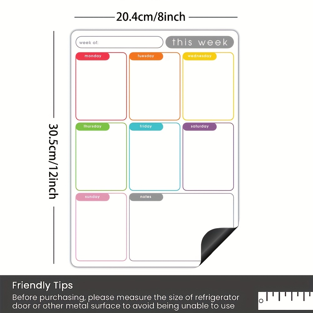 Magnetic Weekly Planner Erasab - Meal Prep Weekly reseña y precio