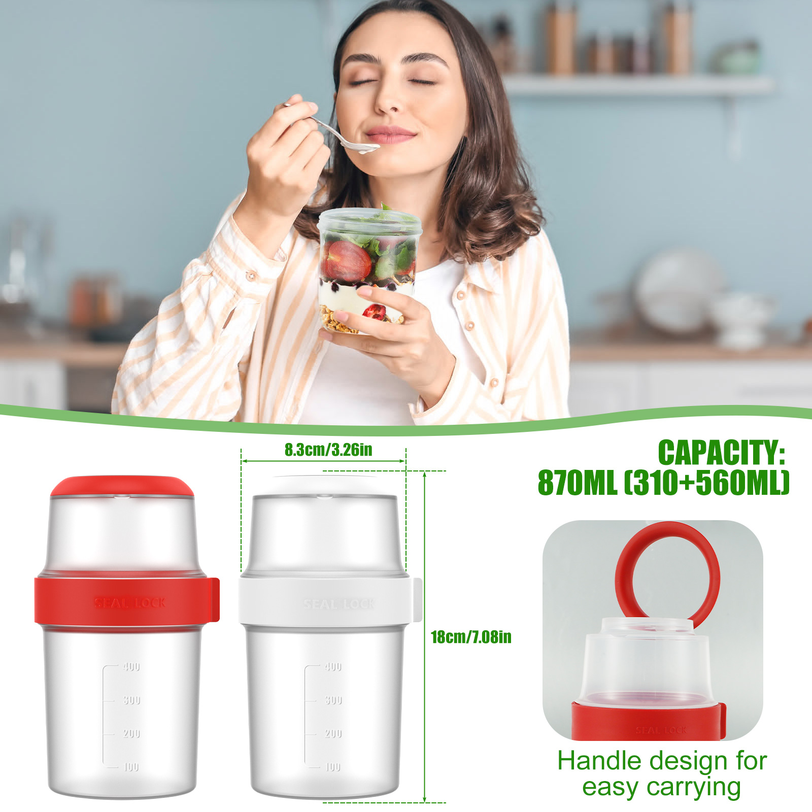 2 Pack Breakfast On the Go Cup - Meal Prep Chia Pudding reseña y precio
